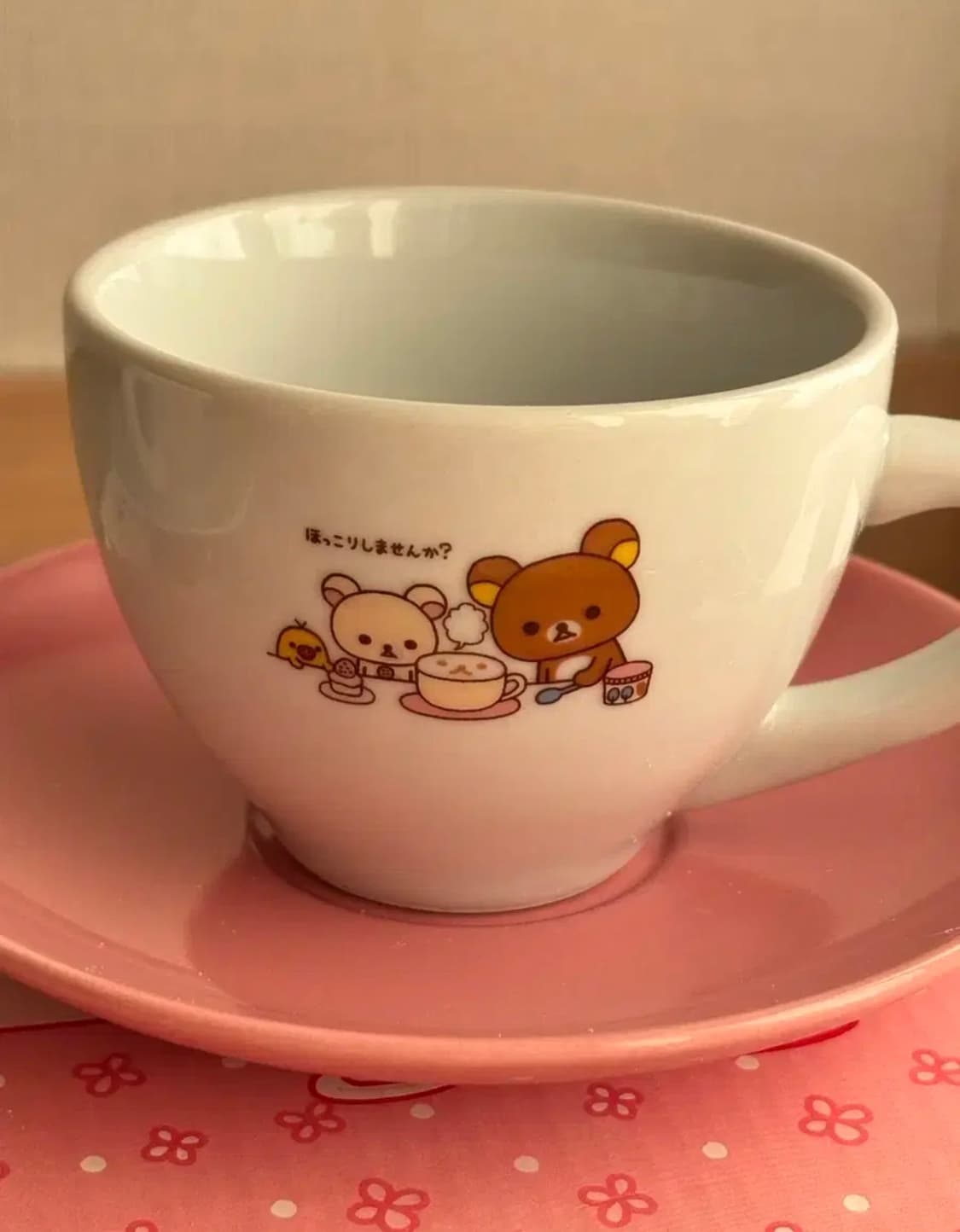 산엑스 리락쿠마 카페 머그컵 커피 찻잔 코리락쿠마 고전 빈티지 컵 접시  상품이미지5