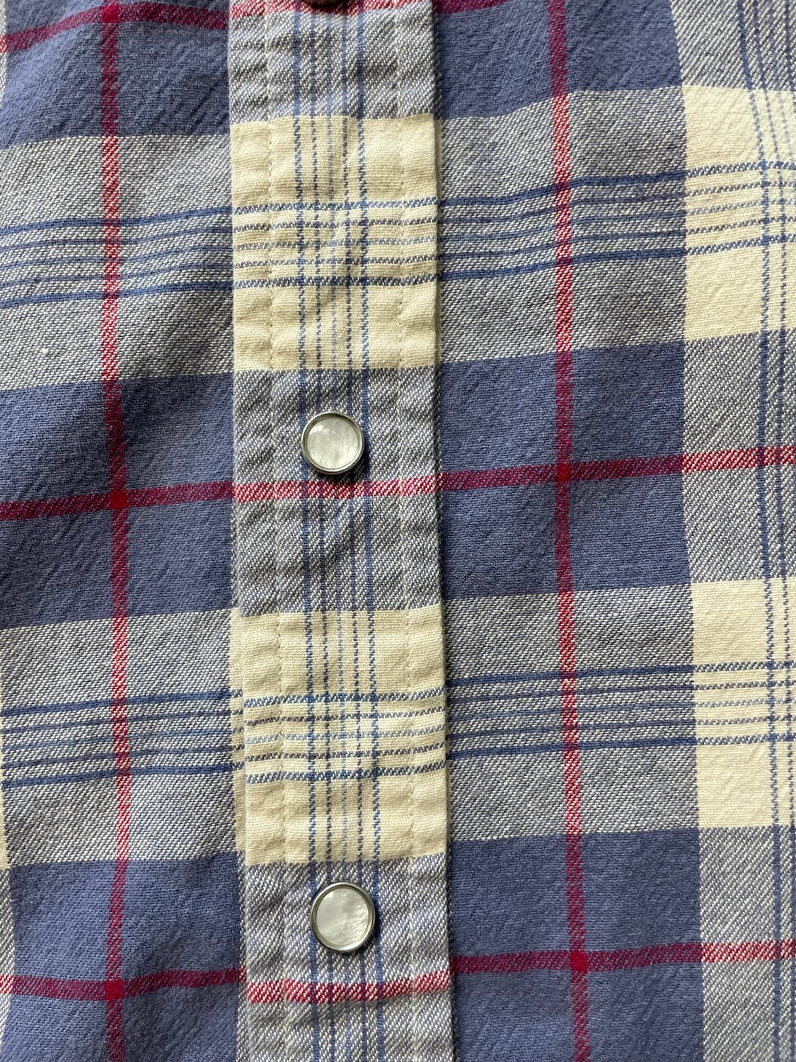 RRL 블루 체크 웨스턴 셔츠(M) 상품이미지5