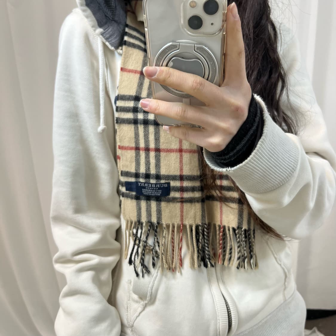 Burberry Light Beige Nova Check Muffler 상품이미지3