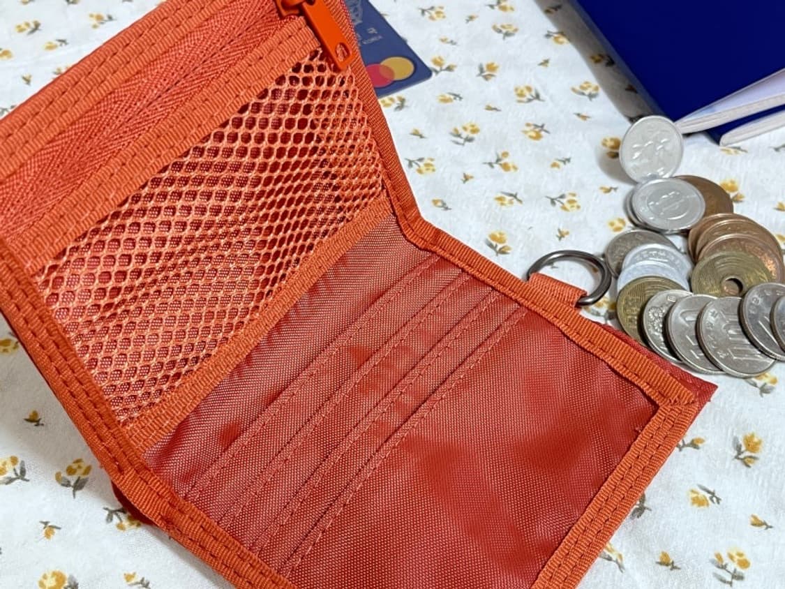 무지 무인양품 폴리에스테르 오렌지색 여행용 지갑 상품이미지5