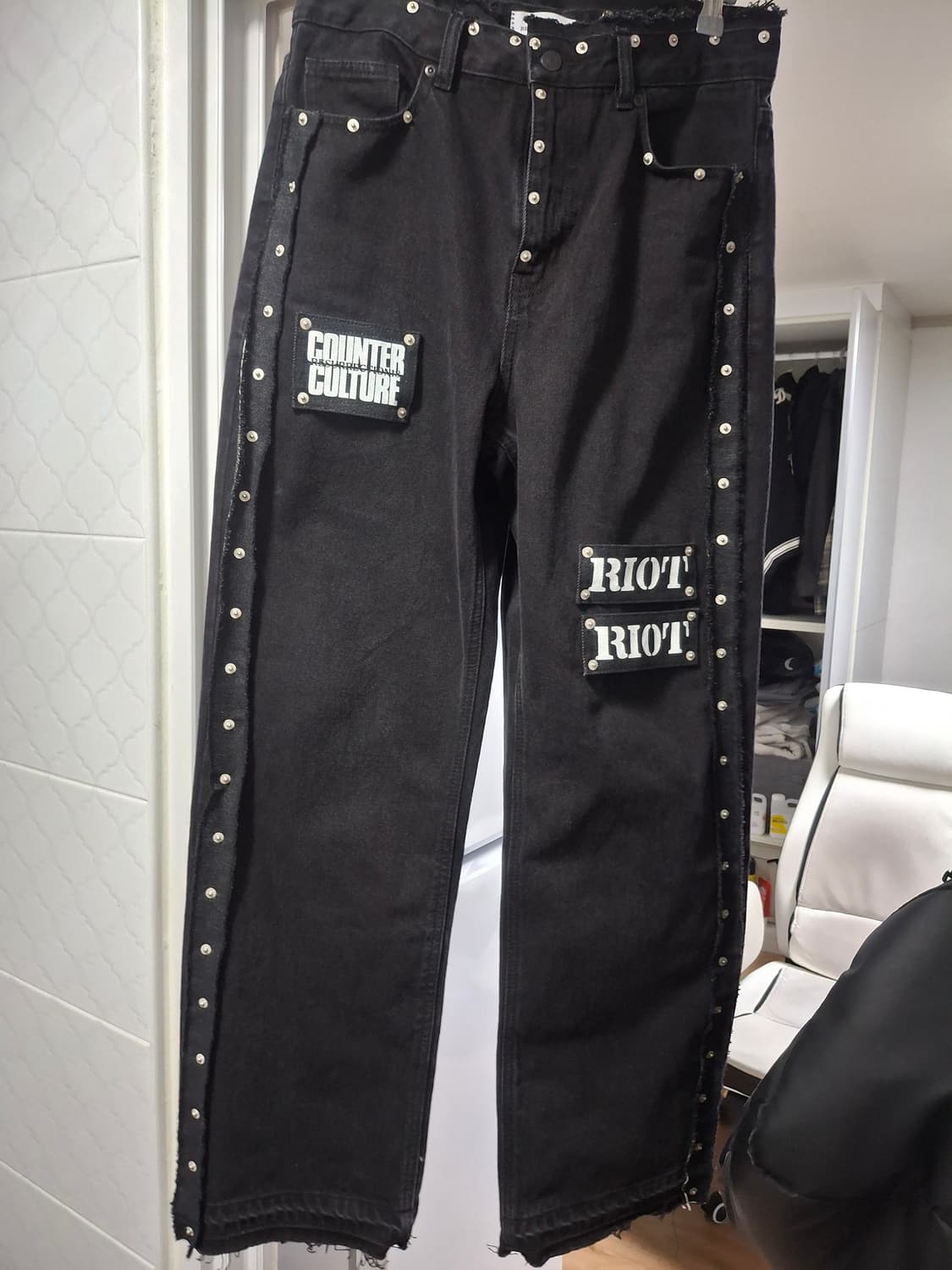 레저렉션 리벳, 패치워크 데님 M 상품이미지5