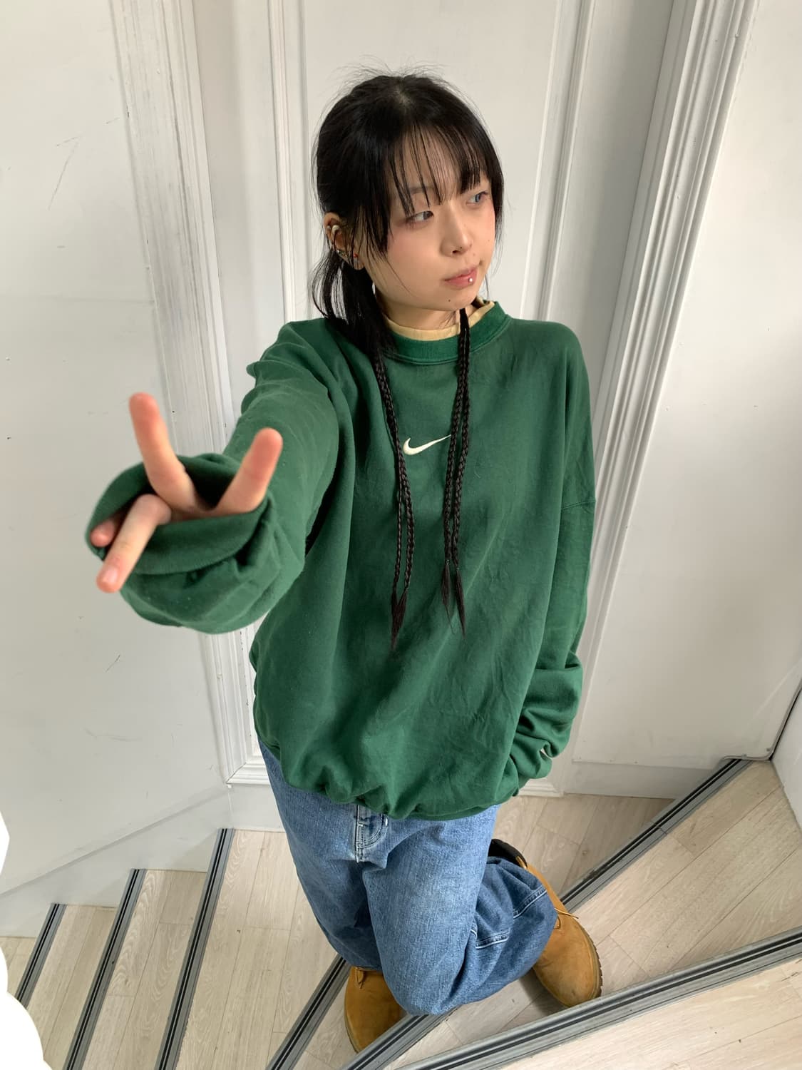 90s 나이키 미들로고 스웻셔츠 상품이미지1