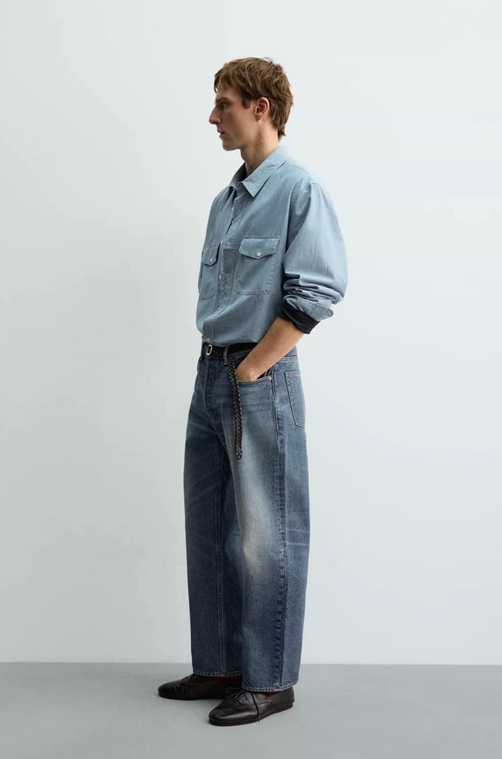 [34] 자라 아론 리바인 릴랙스드 진 데님 MEDIUM BLUE 상품이미지3