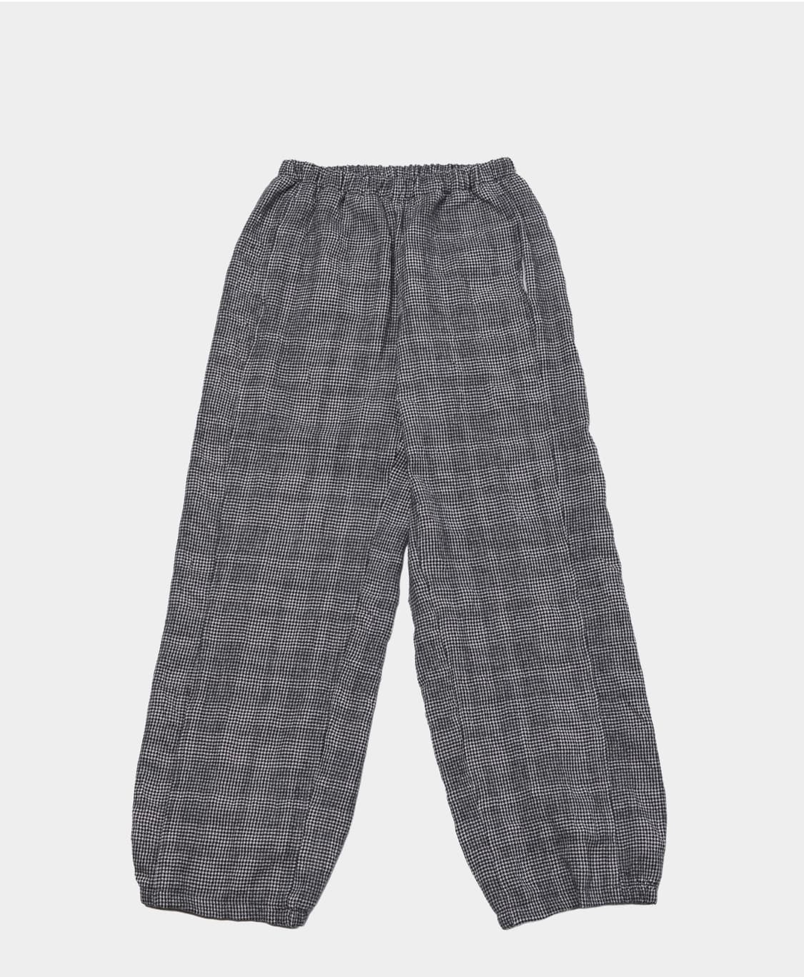 [M] 0tape 드로우스트링 체크 트라우저 상품이미지1