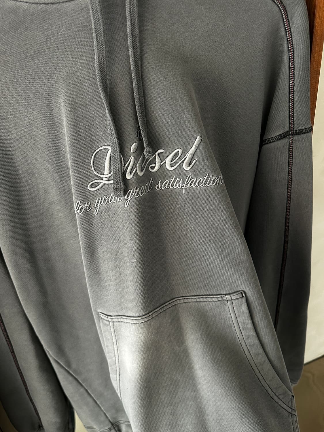 Diesel 디젤 피그먼트 헤비 스웻 후드 상품이미지2