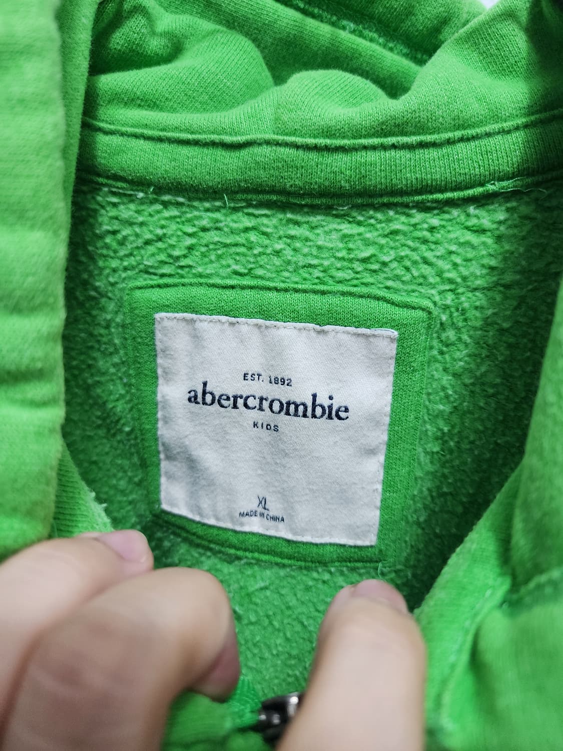 아베크롬비 그린 후드집업 상품이미지3