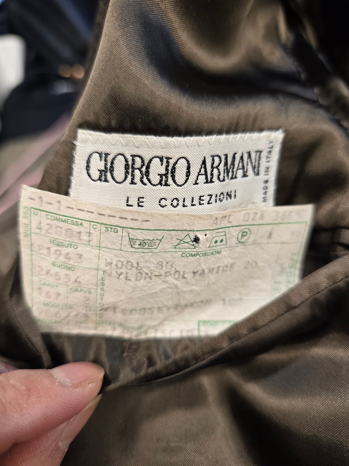 조르지오 아르마니 헤링본 울 코트 36사이즈 (90) 상품이미지10