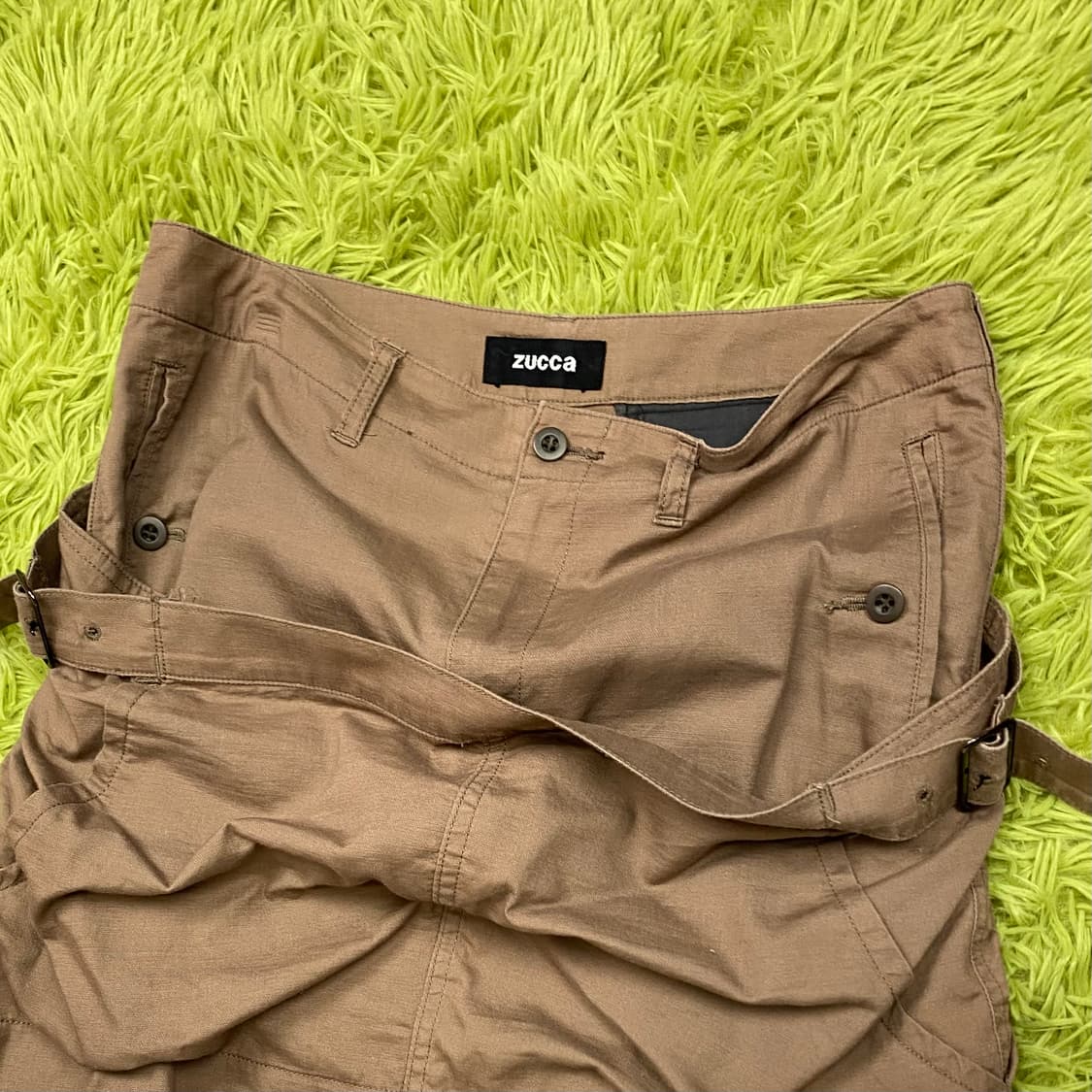 주카 더블 웨이스트 사이드 벨티드 스커트 상품이미지2