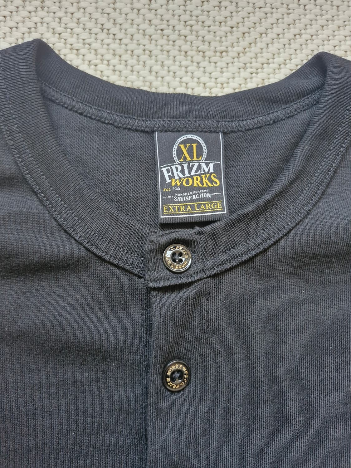 프리즘웍스 헨리넥 반팔티 블랙 XL  상품이미지4