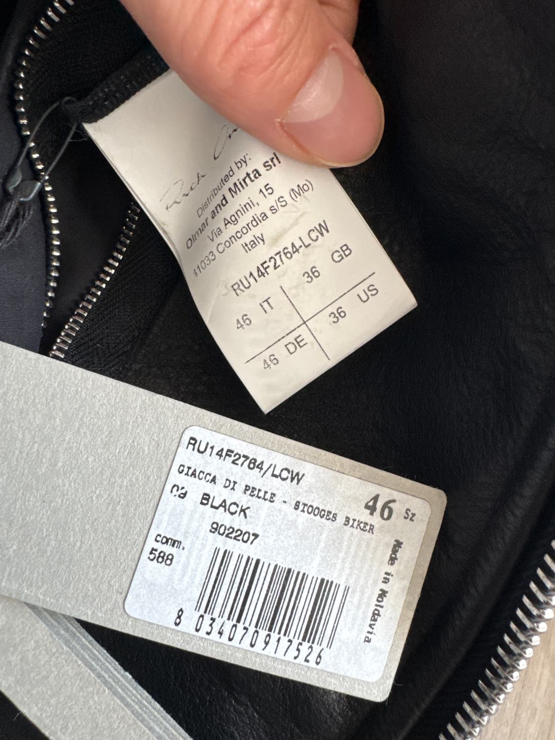 릭오웬스 스투지 바이커 자켓 (STOOGES BIKER) 상품이미지1