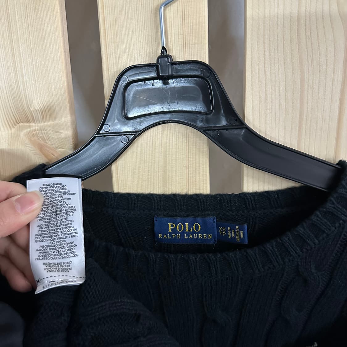 (S) 폴로 랄프로렌 블랙 케이블 니트 스웨터 상품이미지6