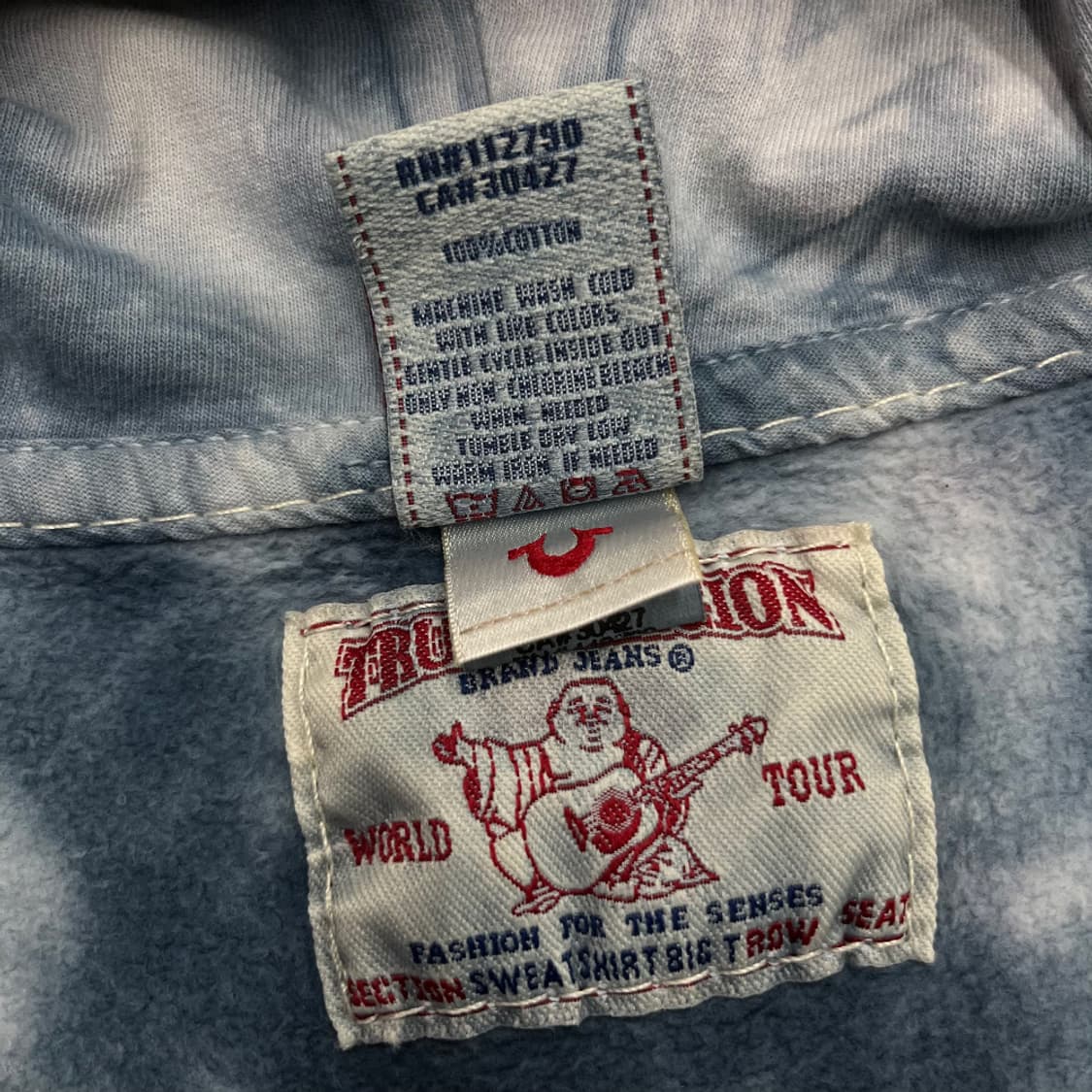 00s 트루릴리젼 우먼 jeans 타이다이 면 후디 집업 L ( 연식이  상품이미지6