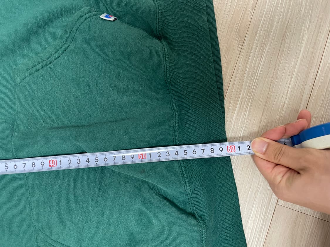 90s USA 러셀어슬레틱 후드티 그린 상품이미지4