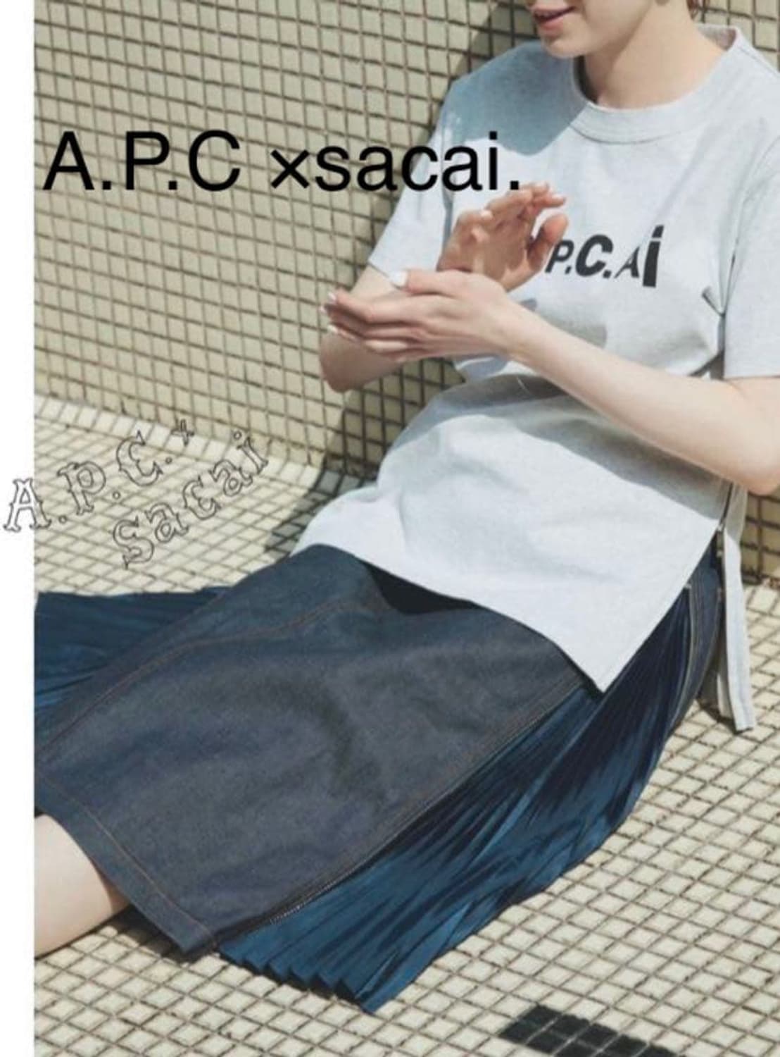 Sacai X A.P.C. 데님 스커트 상품이미지6