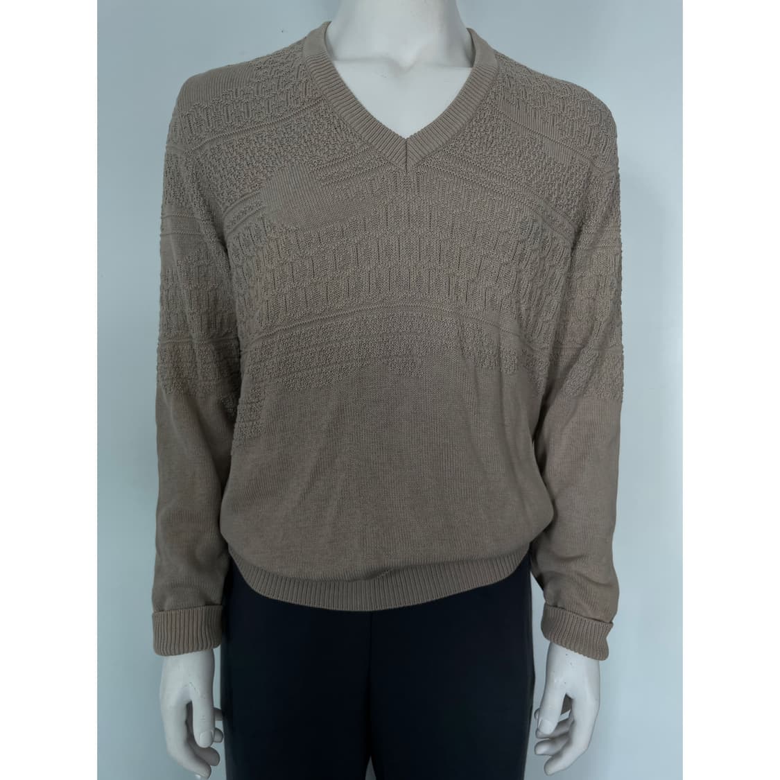 v neck pattern knit 상품이미지1