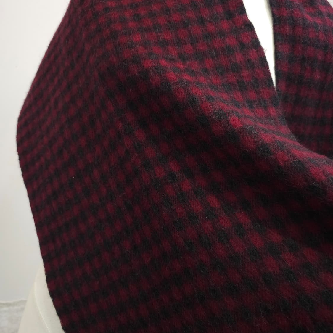 모헤어 레드 양면 머플러 남녀공용 상품이미지5