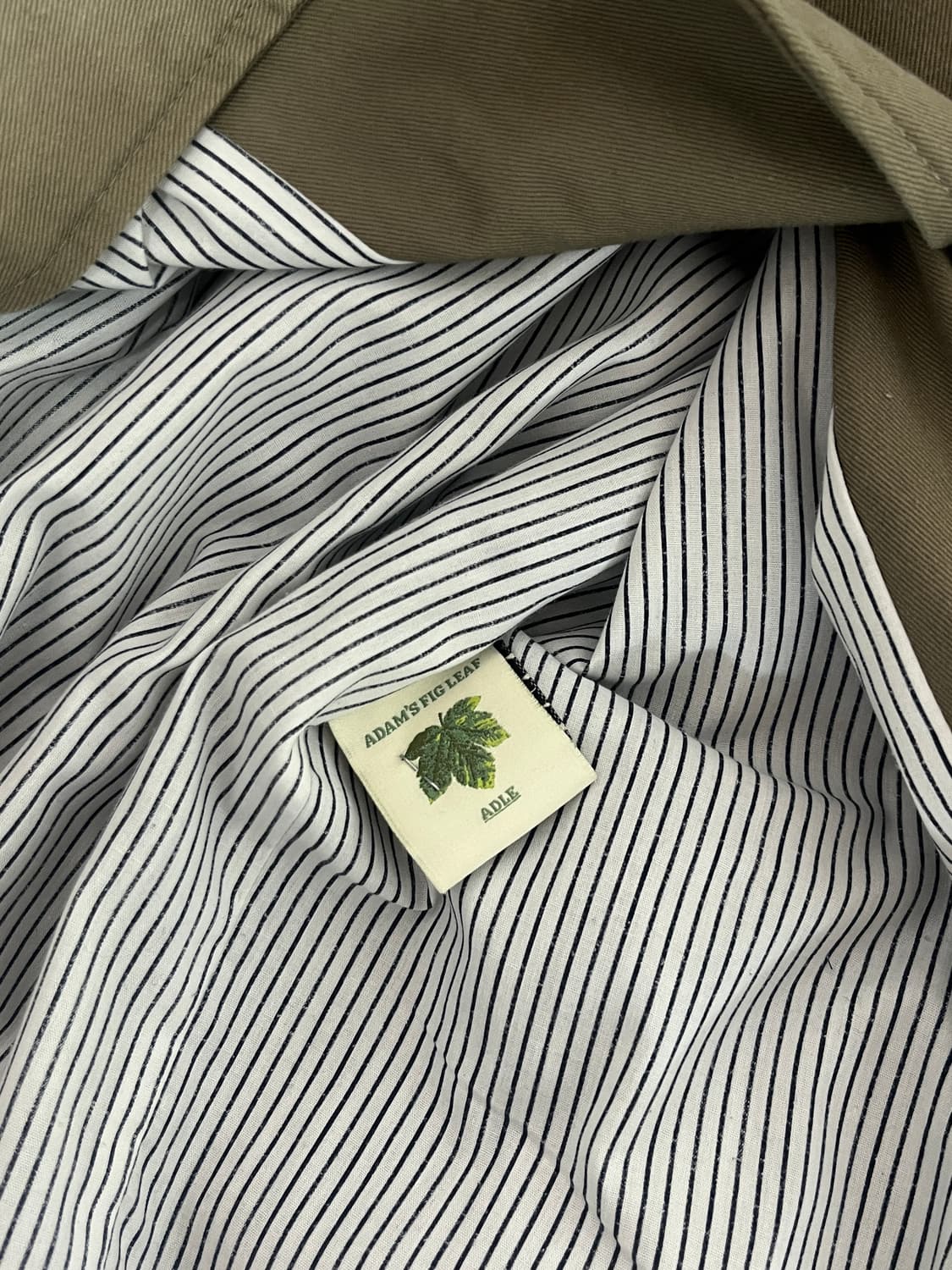 ADLE 안감 스트라이프 래글런 트렌치 코트(남여공용) 상품이미지6