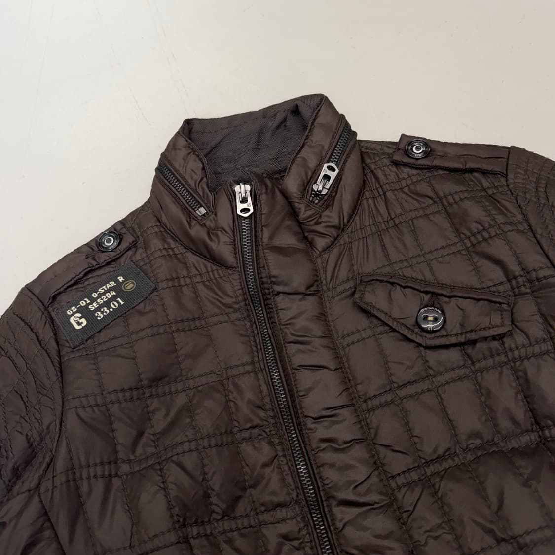 지스타 로우 퀼팅 바이커 자켓 상품이미지4