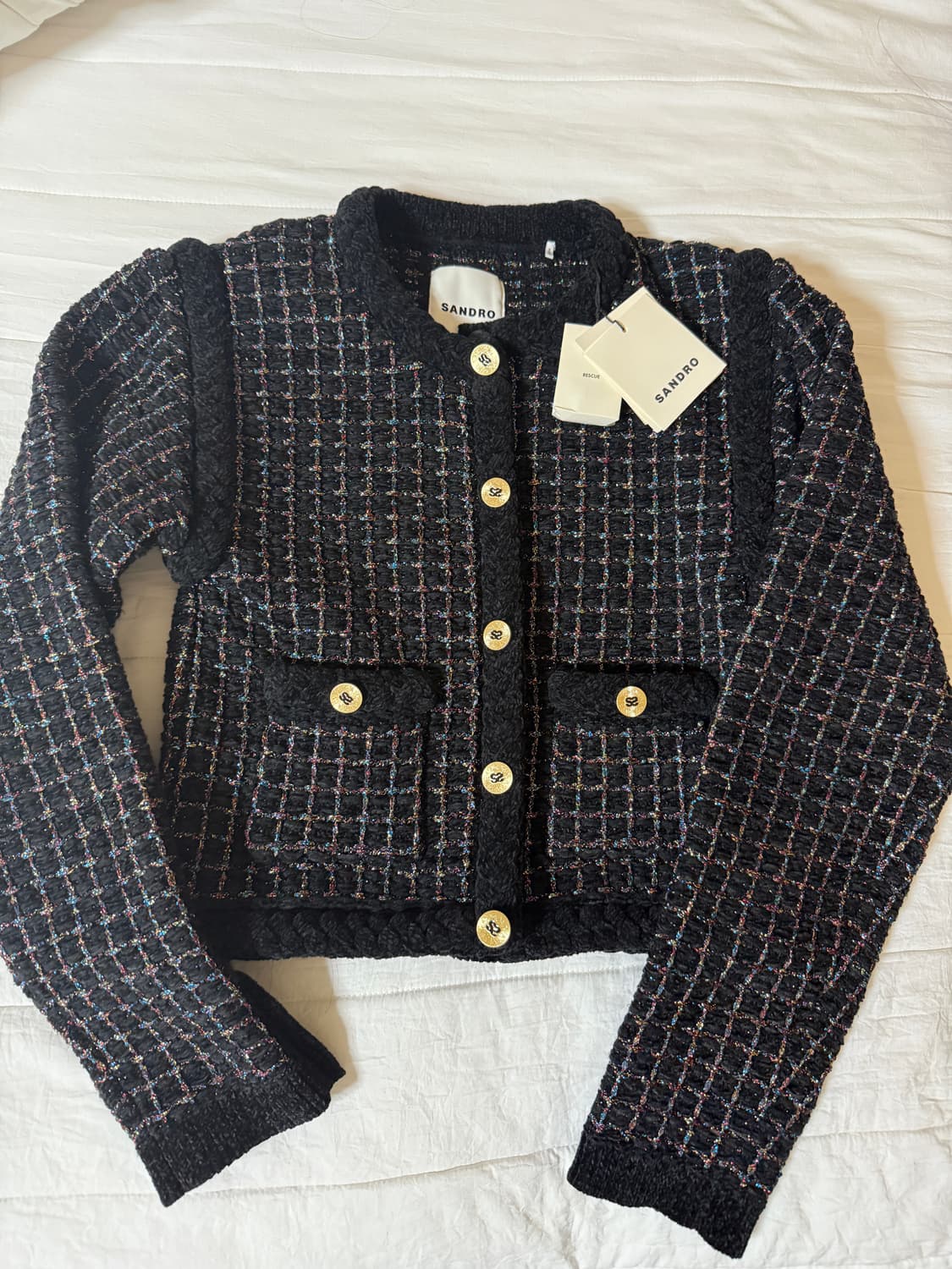 (택ㅇ) 산드로 트위드 크롭자켓 새상품 상품이미지9