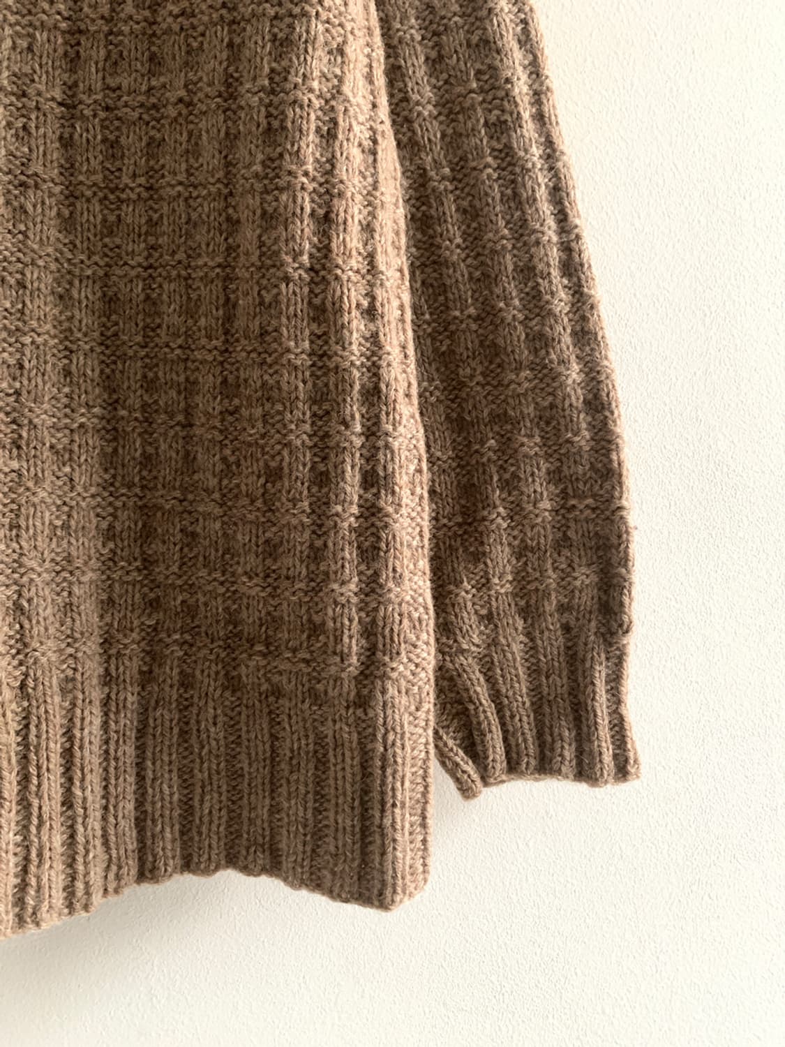 Warm Wool Knit Cardigan(Beige Brown) 상품이미지4