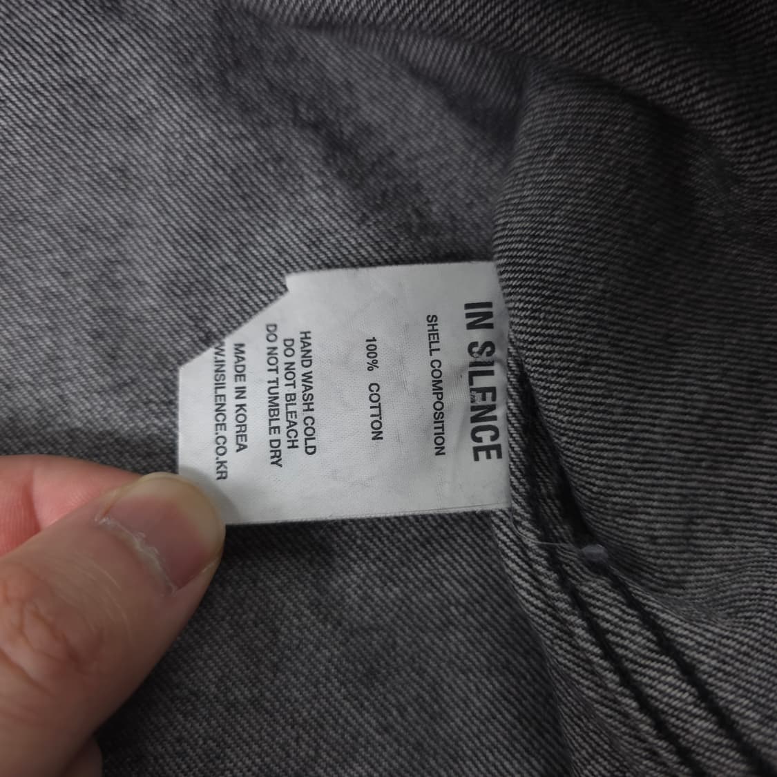 인사일런스 오버핏 데님셔츠 흑청 (L) 상품이미지5