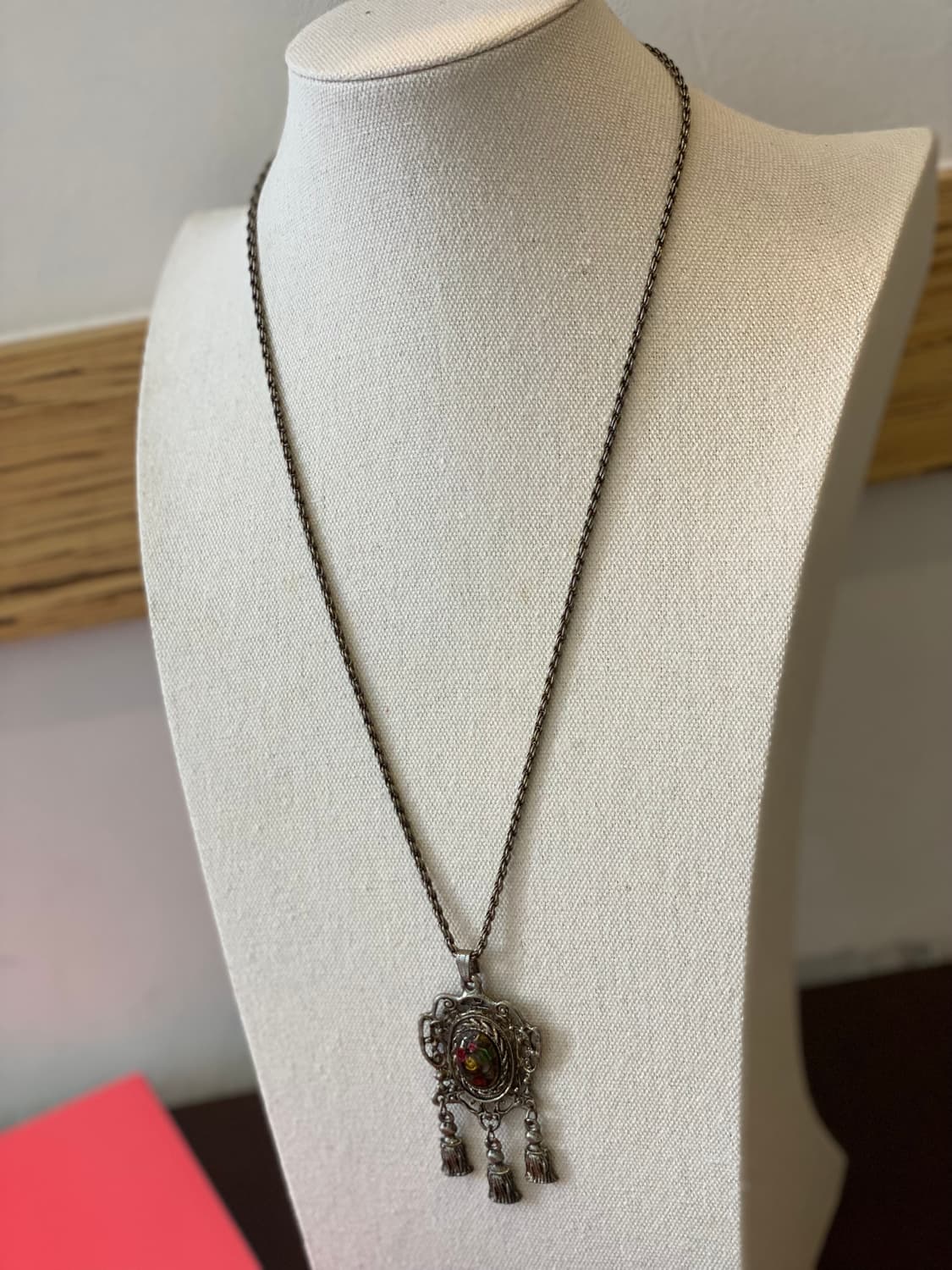 플라워패턴 앤틱 드롭 목걸이 상품이미지9