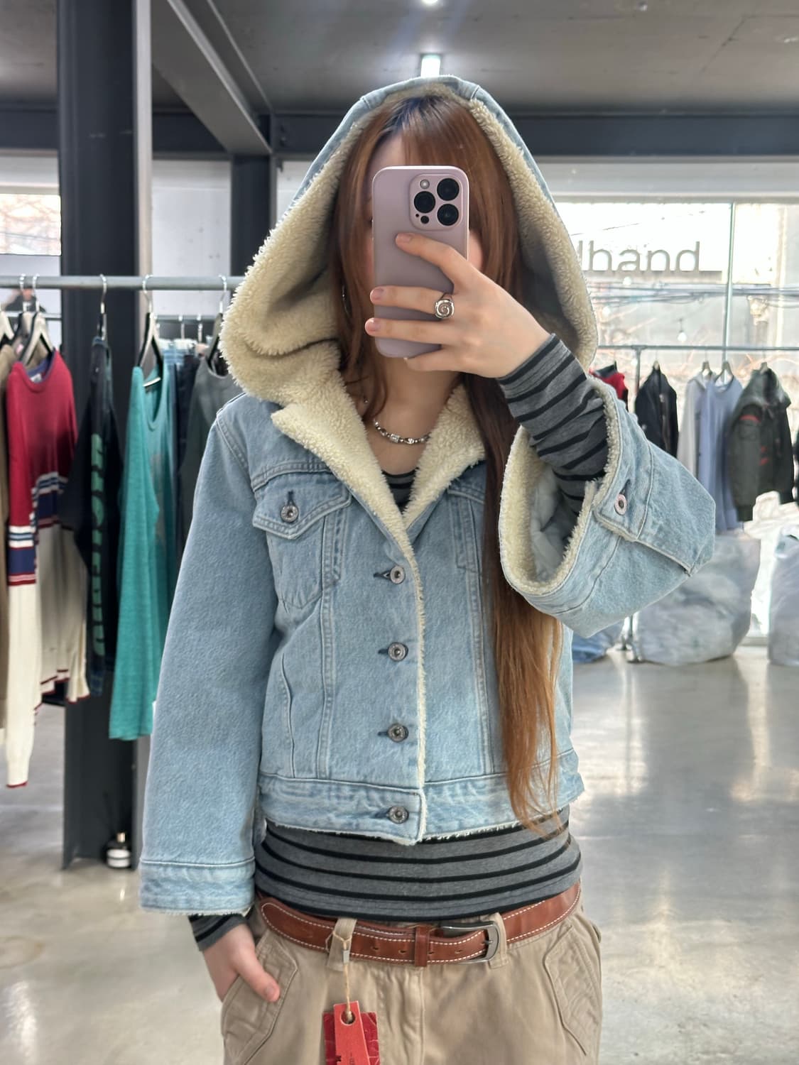 리바이스 Made&Crafted 후드 쉐르파 양털데님자켓 상품이미지1