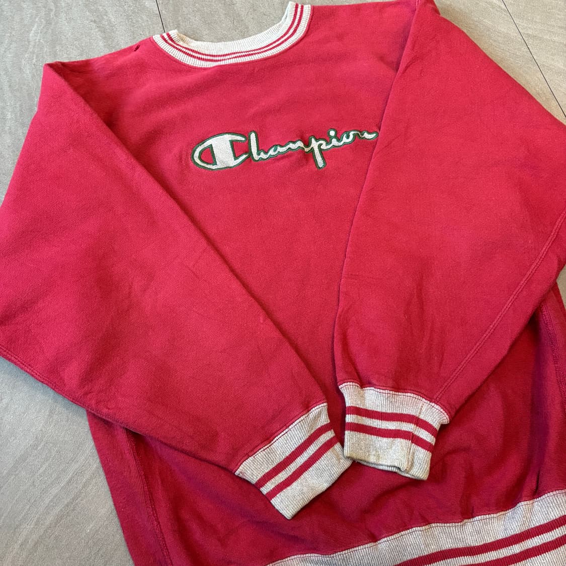 90년대 미국 생산 챔피온 리버스위브 버건디 스웻셔츠 상품이미지8