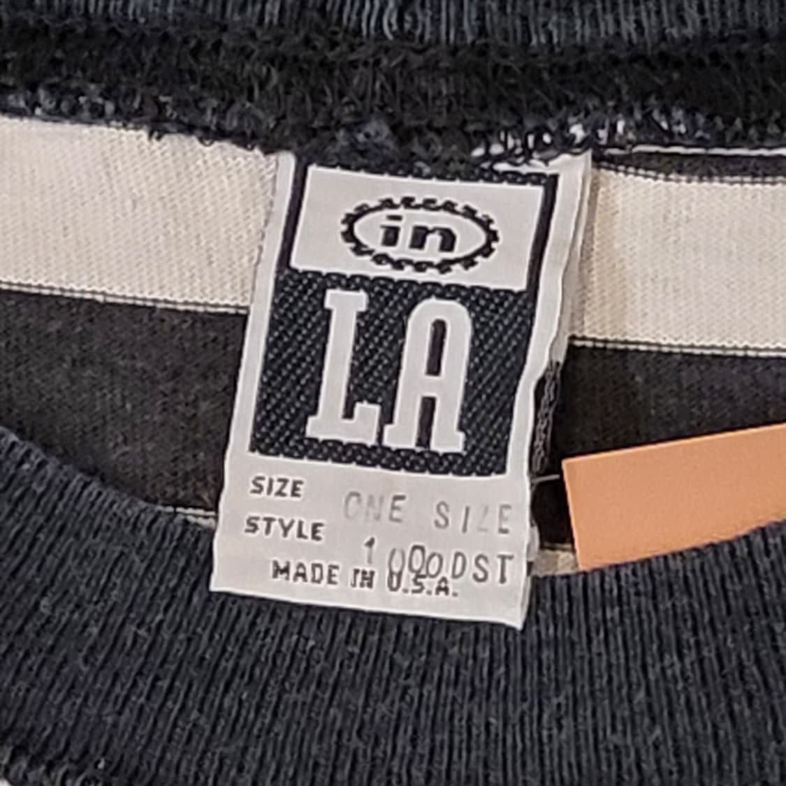 90s Made in USA 빈티지 스트라이프 단가라 링거티 링거반팔티 상품이미지5