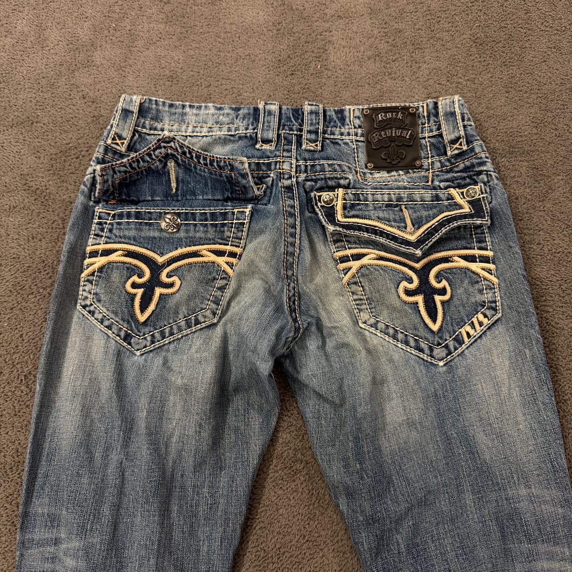 [ 정품/30 ] 락 리바이벌 빈티지 워싱 데미지 데님 청바지 상품이미지1