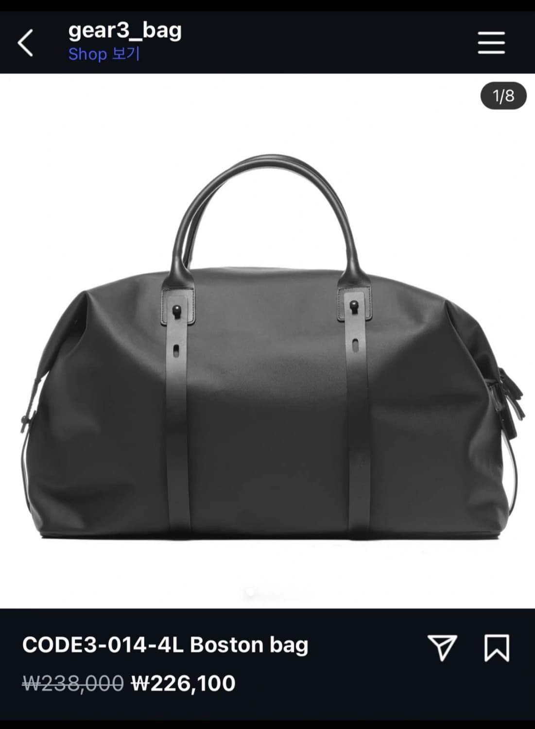 gear3 기어쓰리 보스톤 백 상품이미지4