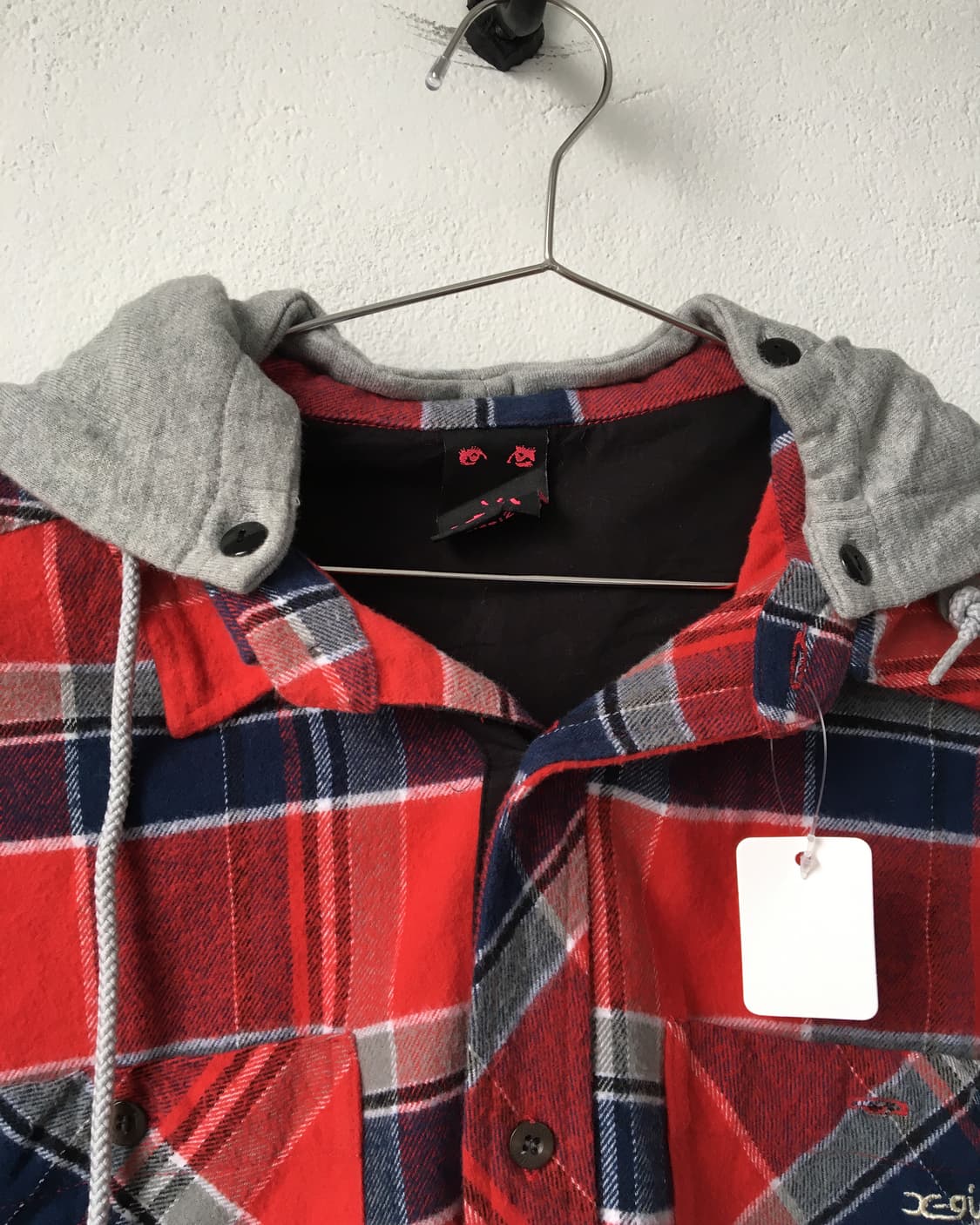 Hood layered check pattern shirt 상품이미지3