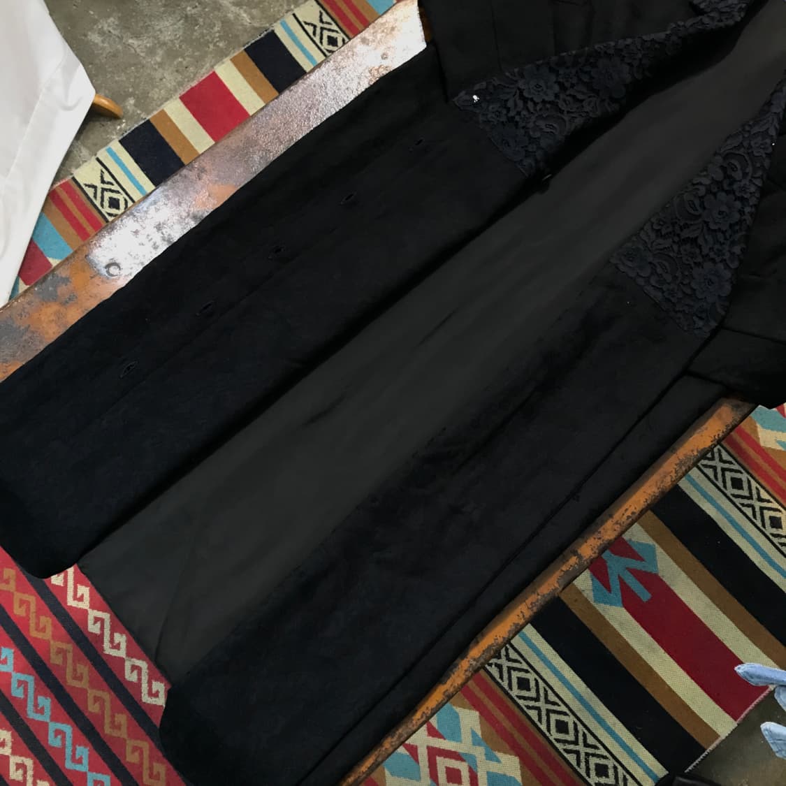 브룩스브라더스 블랙네이비 레이스 드레스코트 여성 55 사이즈 상품이미지5