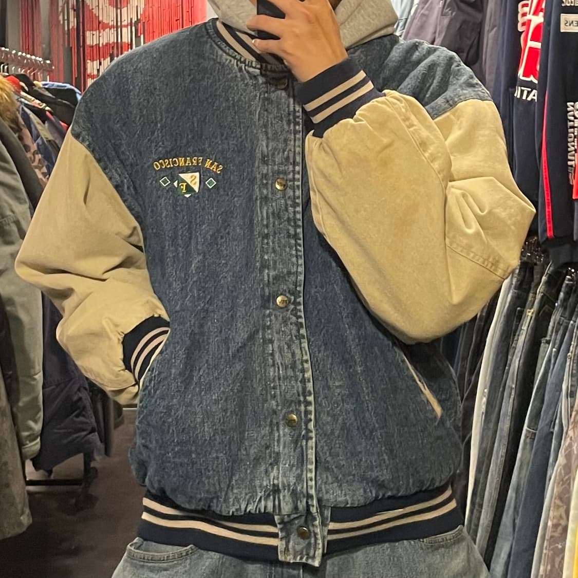 [IM] VTG 데님 바시티 자켓 상품이미지2