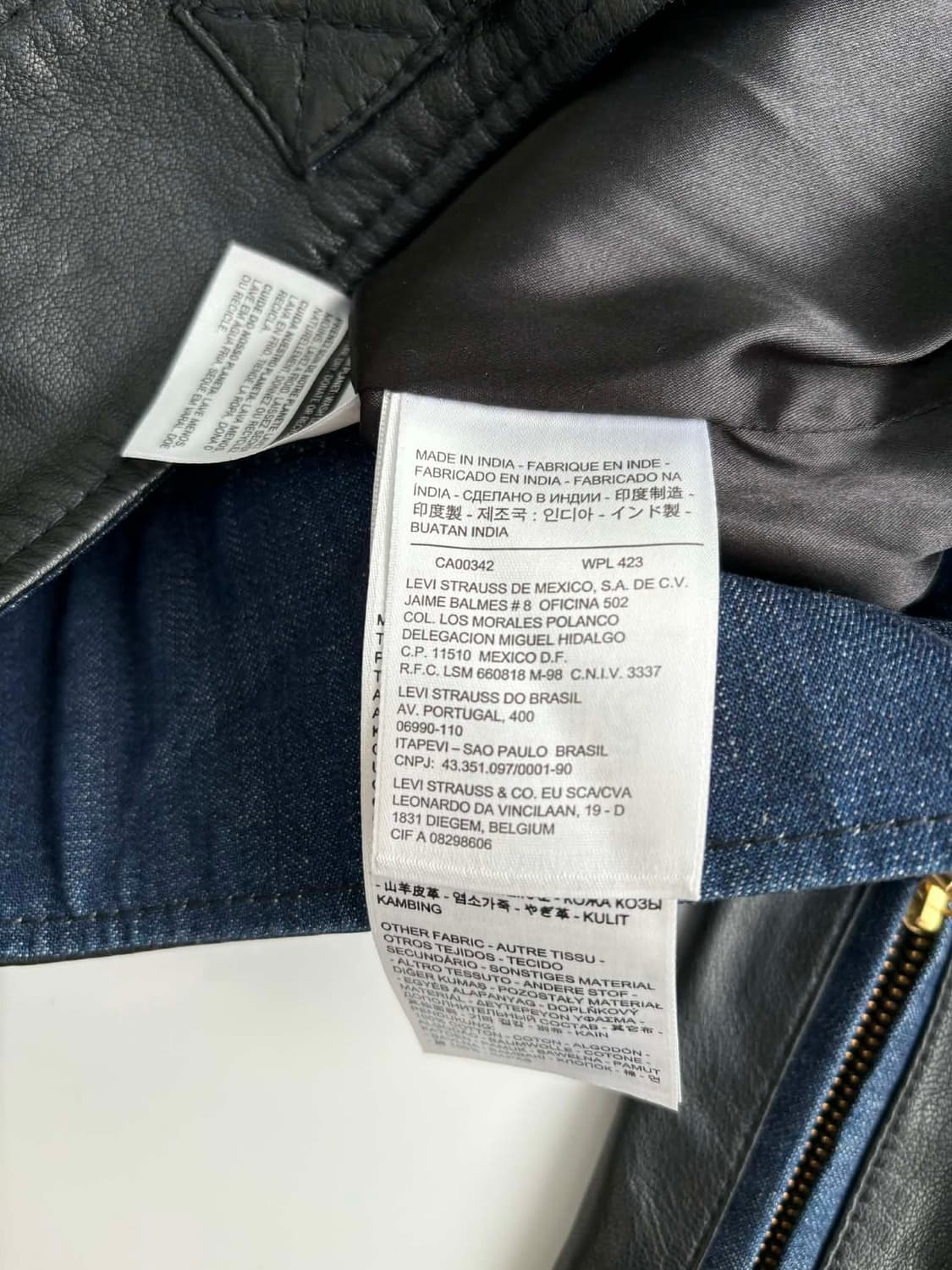 [S] 리바이스 염소 가죽 퀄팅 여성 라이더 자켓 상품이미지4