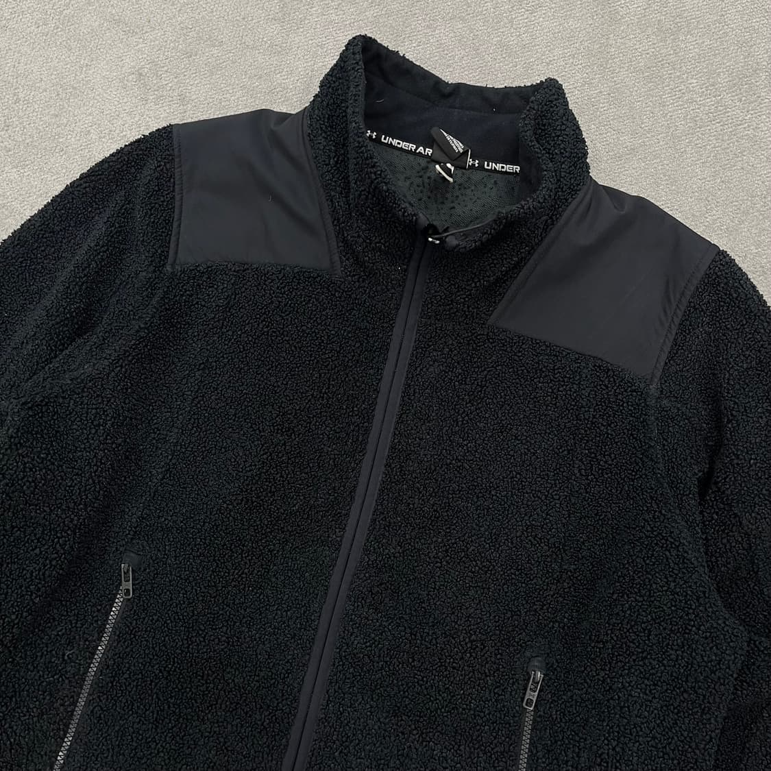 XL 언더아머 블랙 플리스 집업 자켓 상품이미지2
