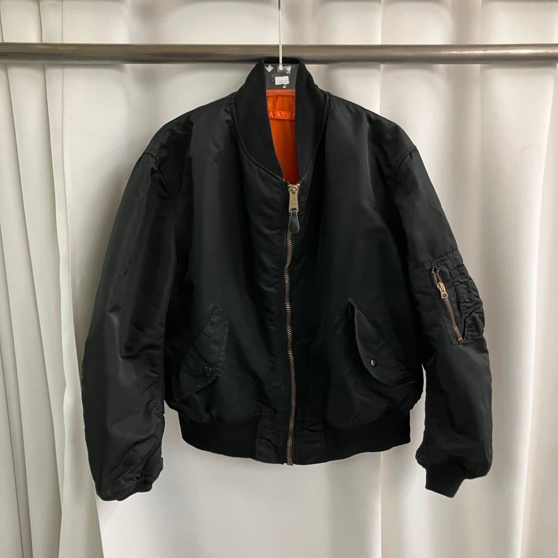 알파인더스트리 블랙 ma-1 항공 점퍼 XL 상품이미지1