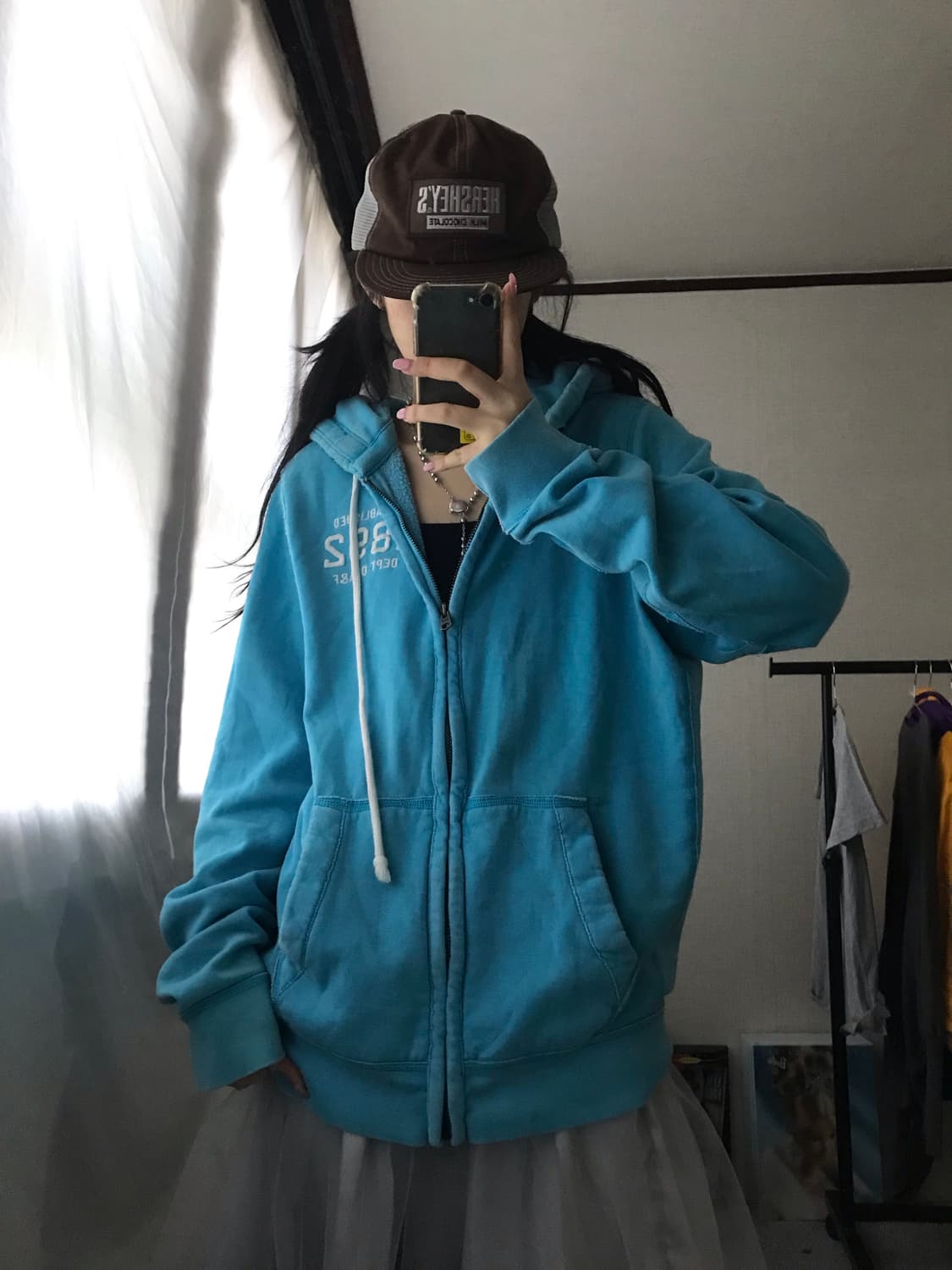 아베크롬비 연하늘 후드집업 상품이미지2