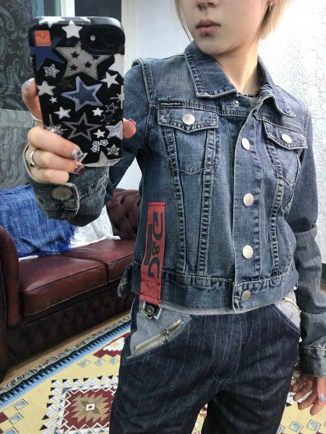 돌체앤가바나 여성 D링 데님 트러커 자켓  상품이미지2