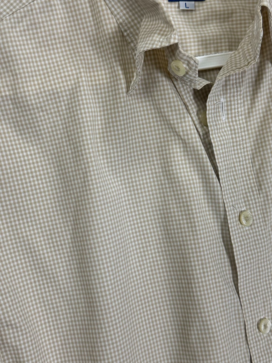빈티지 베이지 체크 셔츠 상품이미지2