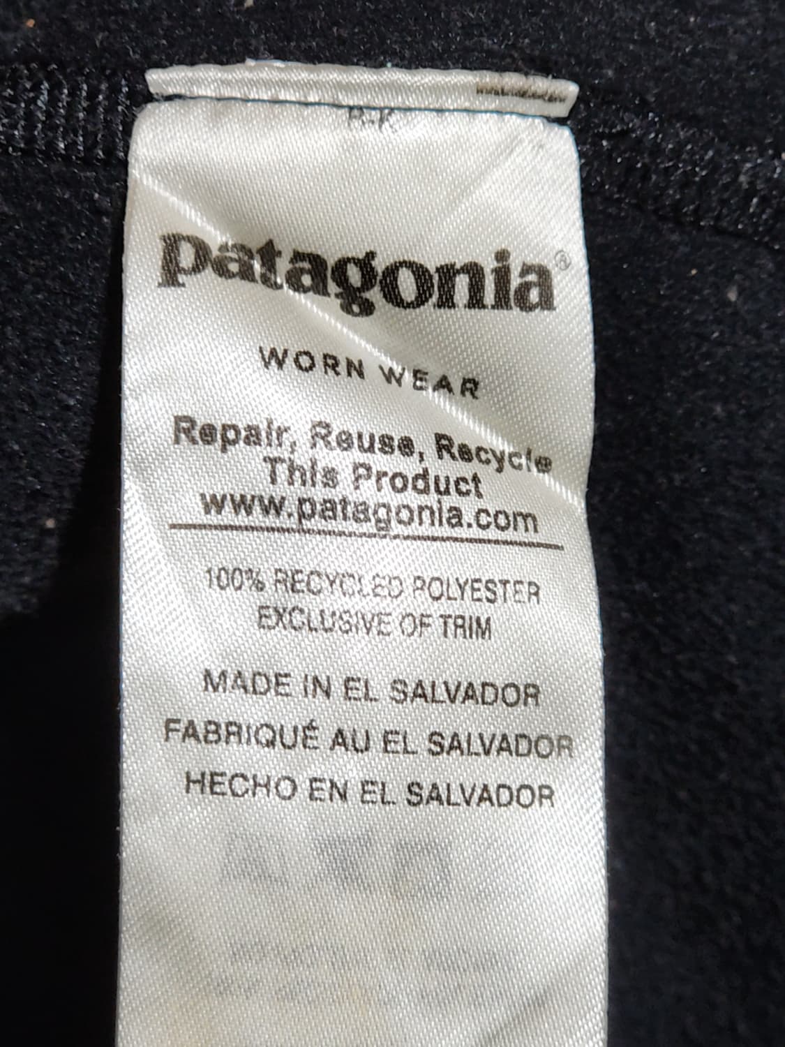 (L) 파타고니아 반집업 티셔츠 블랙 긴팔티 등산복  상품이미지5