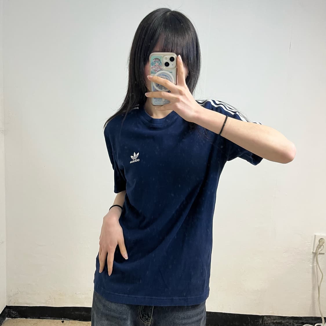 Adidas navy Firebird short sleeve 상품이미지2