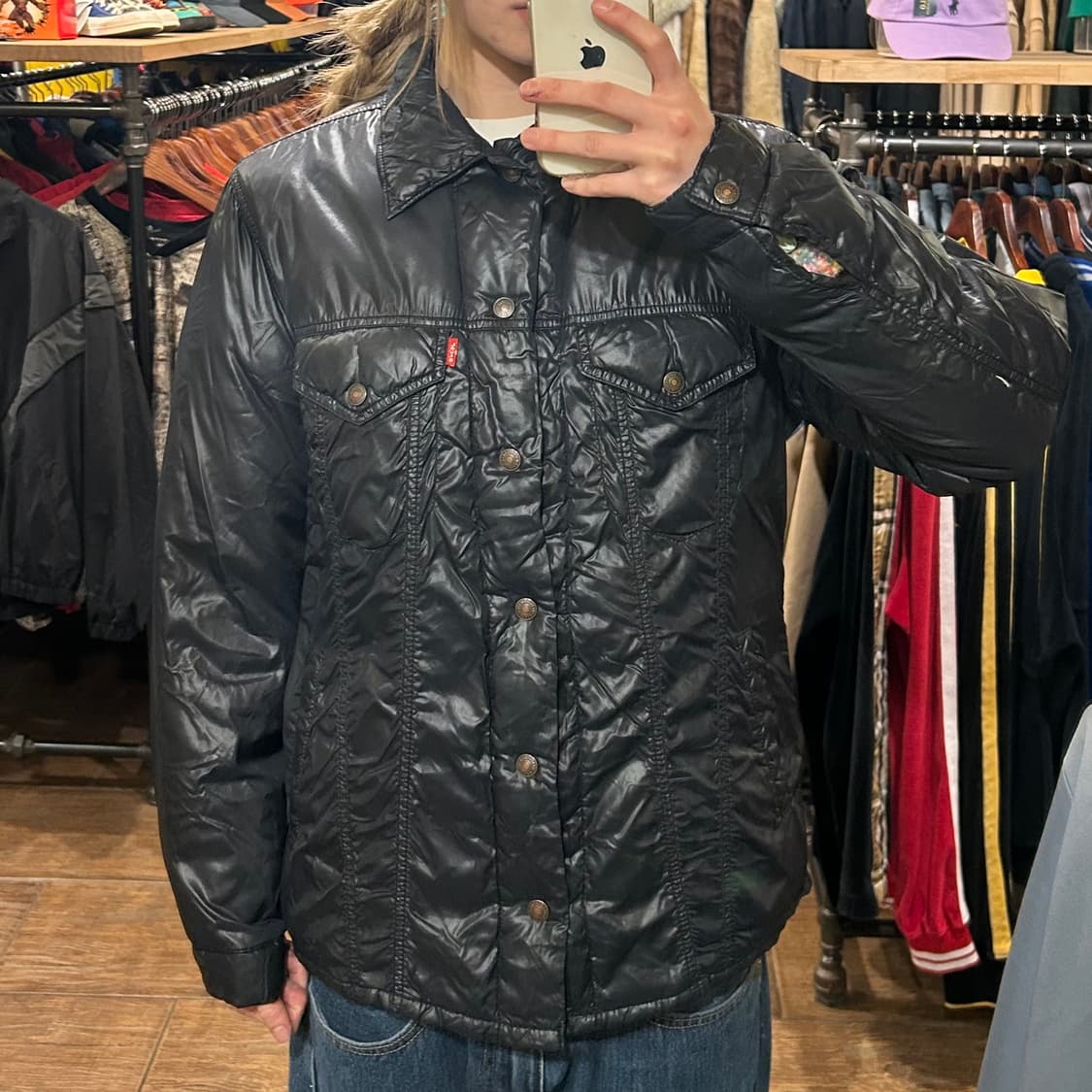 [HI] 리바이스 숏 패딩 블랙 상품이미지1