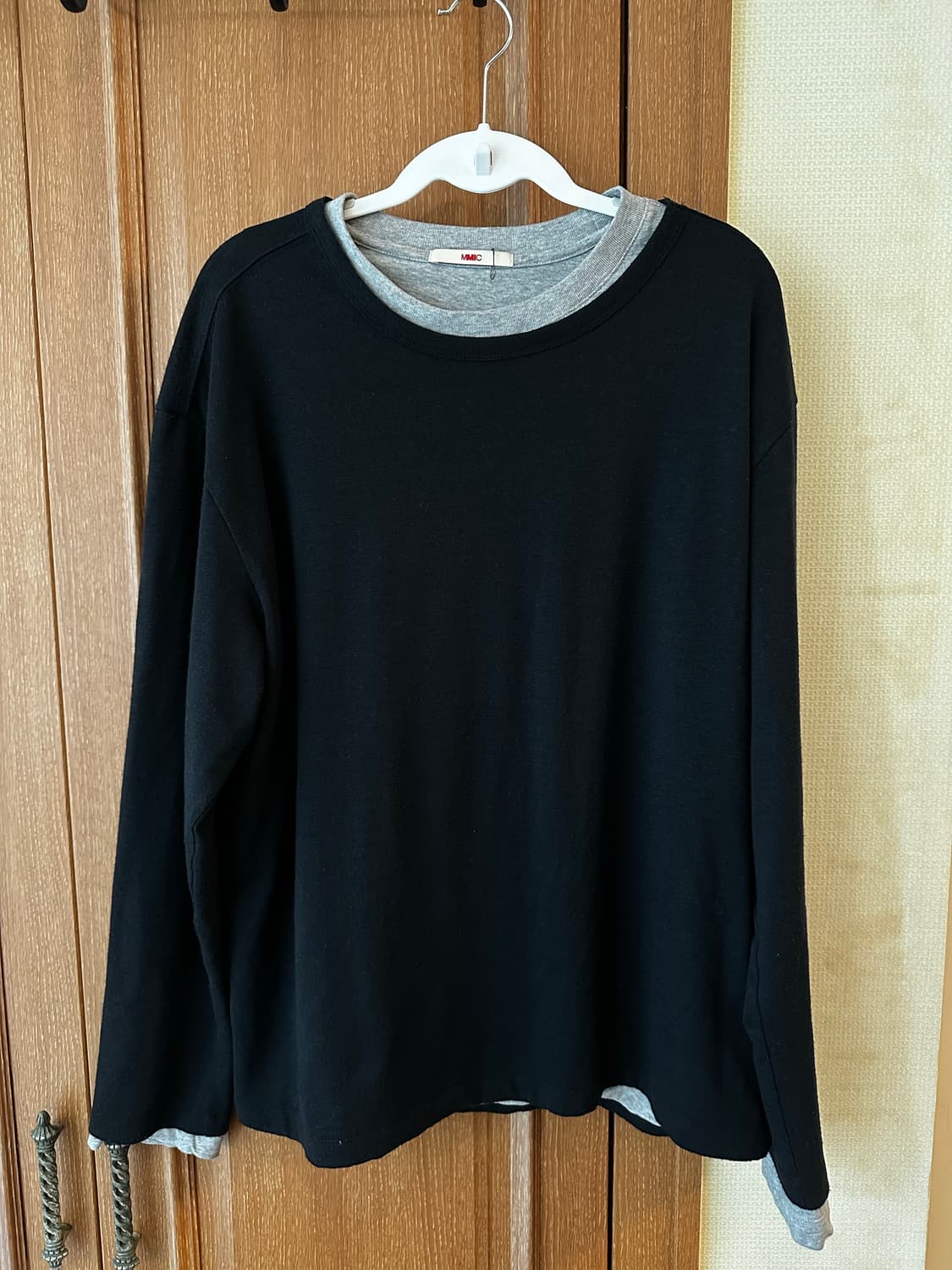 mmic OVERLAY LONGSLEEVE (BLACK) 상품이미지3