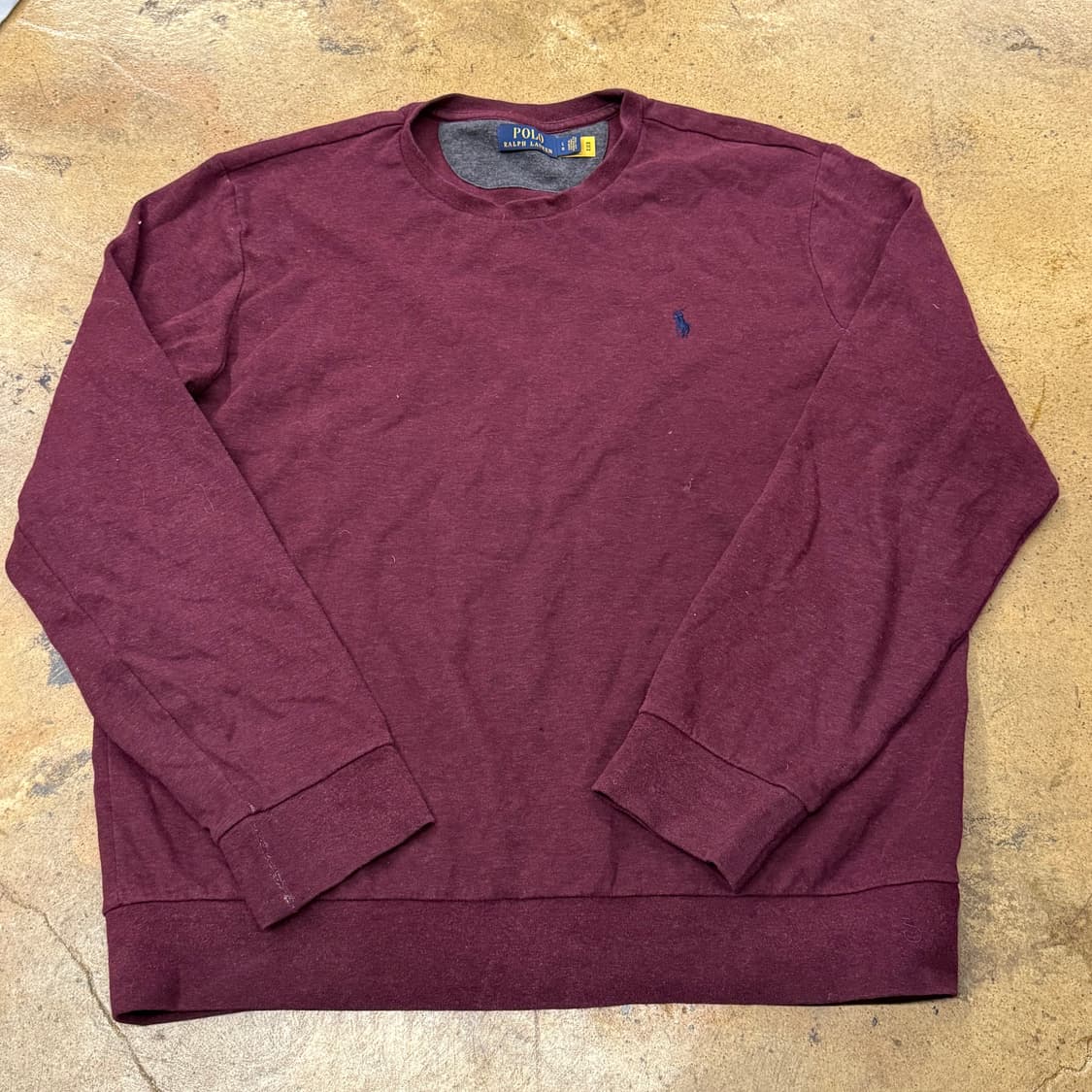 폴로 버건디 맨투맨 상품이미지2