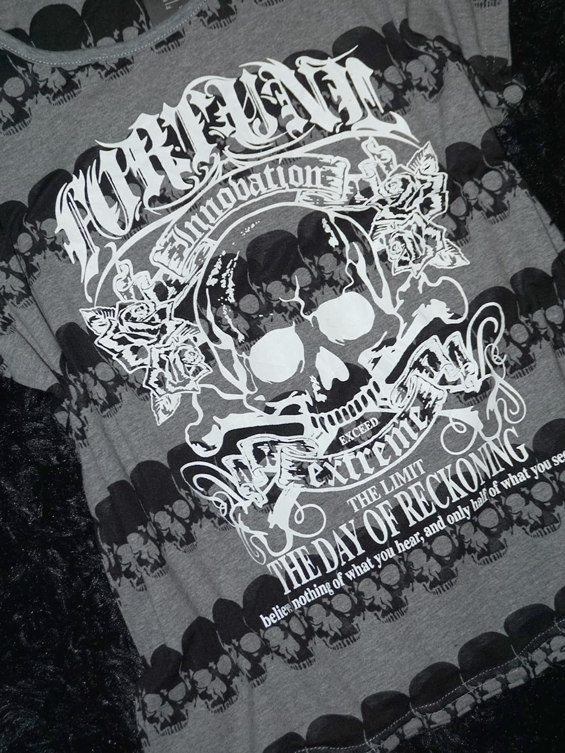 (l’espoir) gothic see-through skull t  상품이미지2