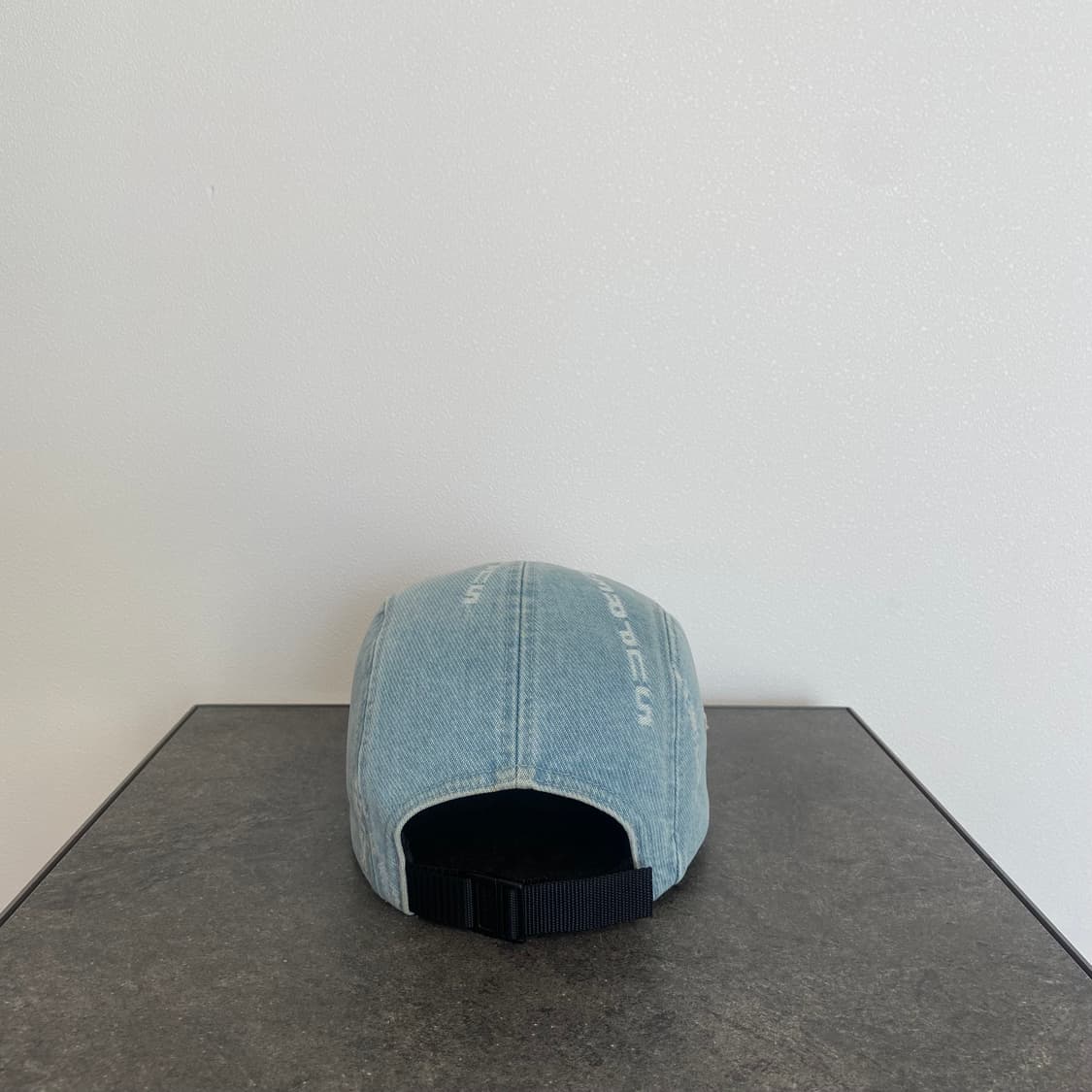 슈프림 자카드 워시드 데님 레드 박스로고 캠프캡 모자 상품이미지4