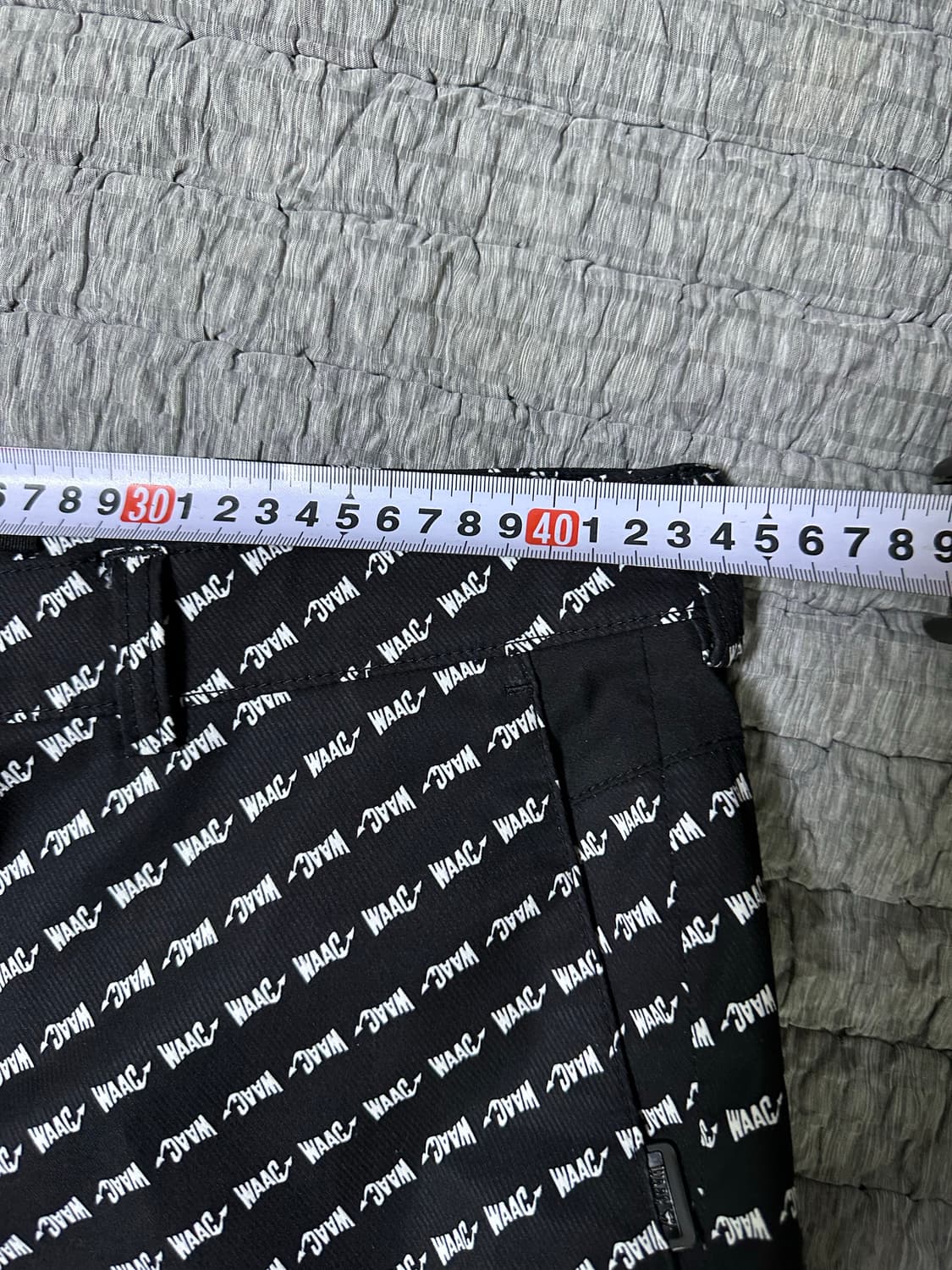 WAAC 로고 패턴 바지 블랙 상품이미지6