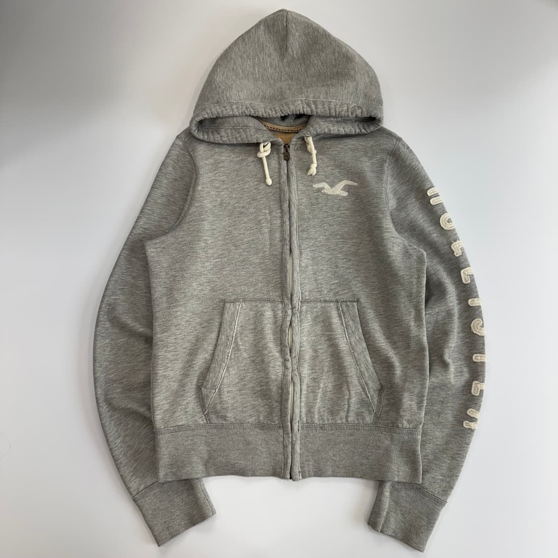 Hollister 홀리스터 사이드로고 그레이 후드집업 상품이미지3