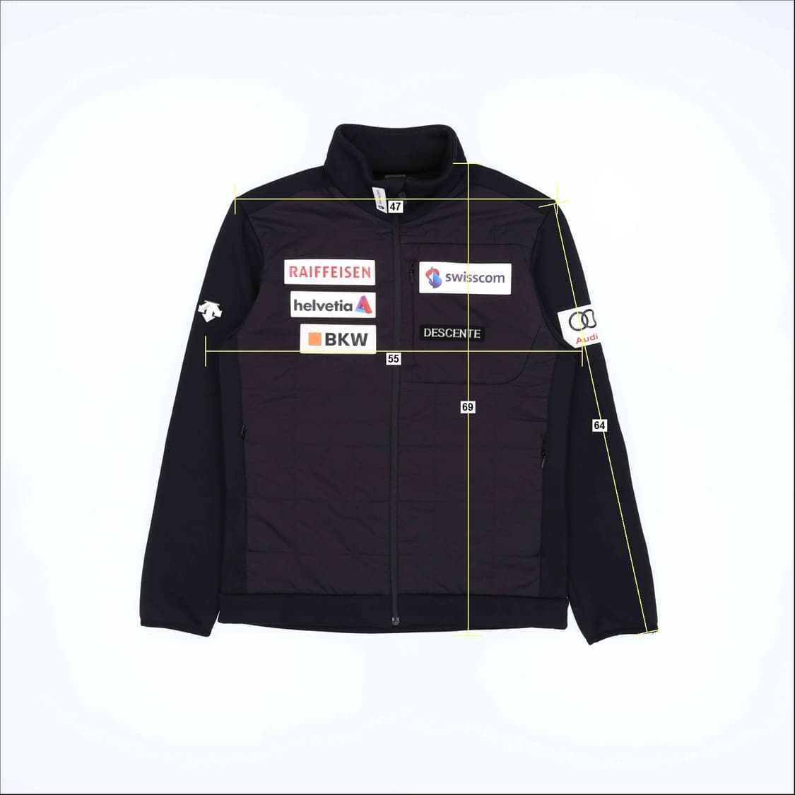 [100] 데상트 스위스 레플리카 하이브리드 플리스 패딩 자켓 N6888 상품이미지6